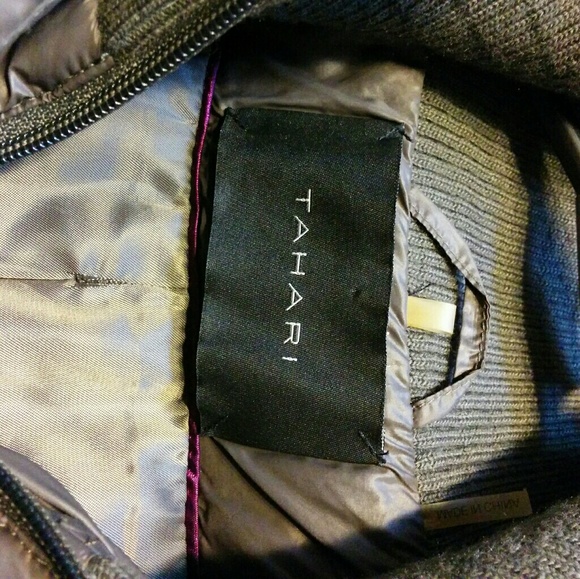 Olive hip length down coat - Picture 3 of 7